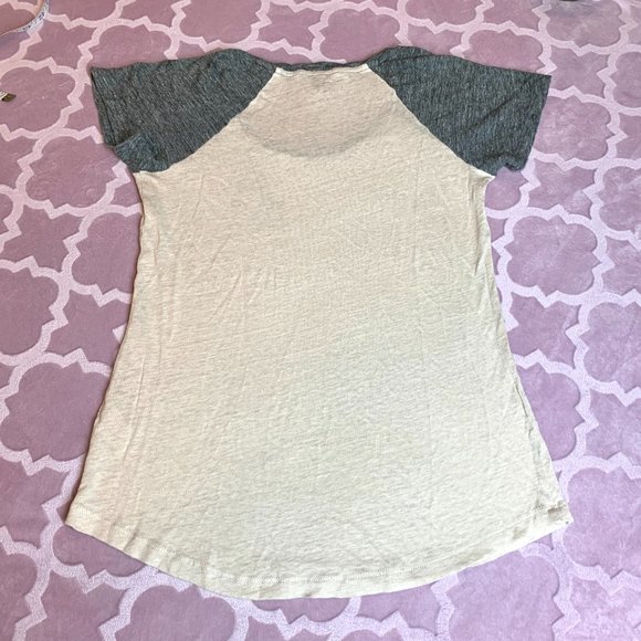 J. Crew linen Amour baseball tee sz S - Picture 6 of 6